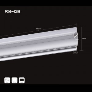 Hoek PC-afdekking aluminium profiel LED-strip voor flexibele LED-lichtstrip diffuser