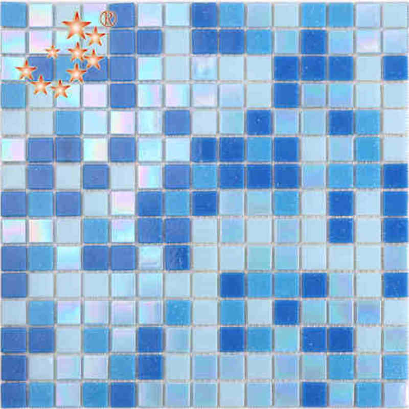 Goedkoop blauw glas zwembad mozaïek tegel aangepaste grootte dolfijn vorm Wyih Multi kleur