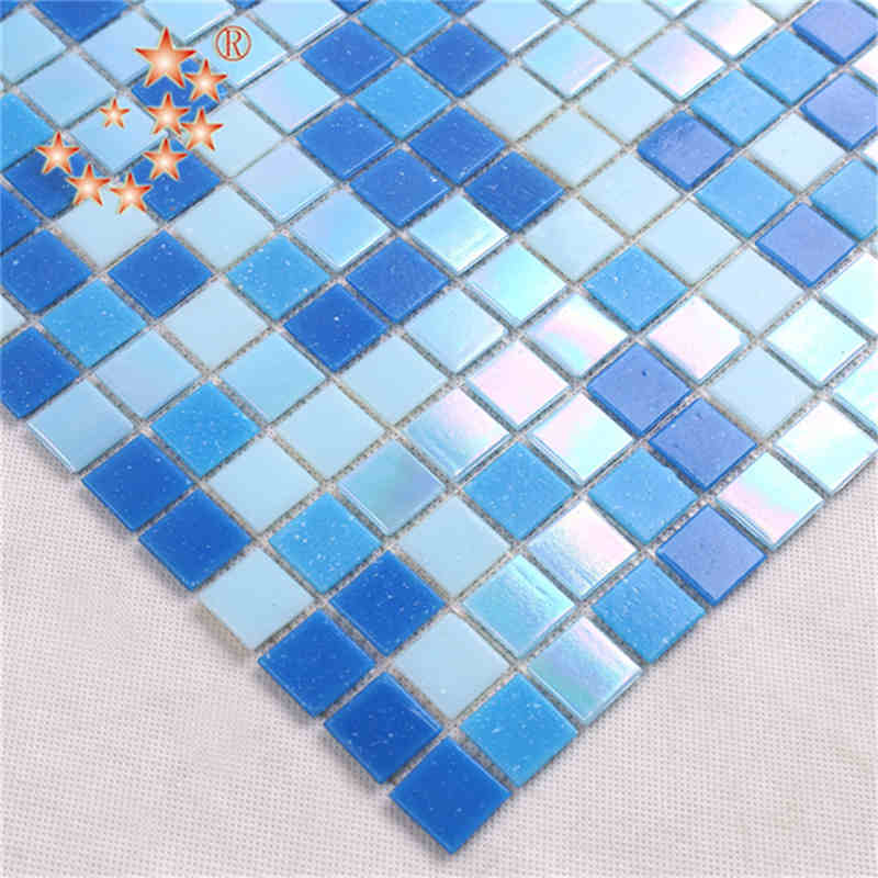Goedkoop blauw glas zwembad mozaïek tegel aangepaste grootte dolfijn vorm Wyih Multi kleur