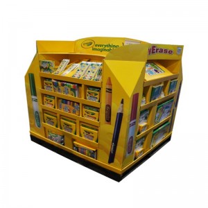 Kartonnen aangepaste speelgoed geassembleerde supermarkt Pallet Display Stand