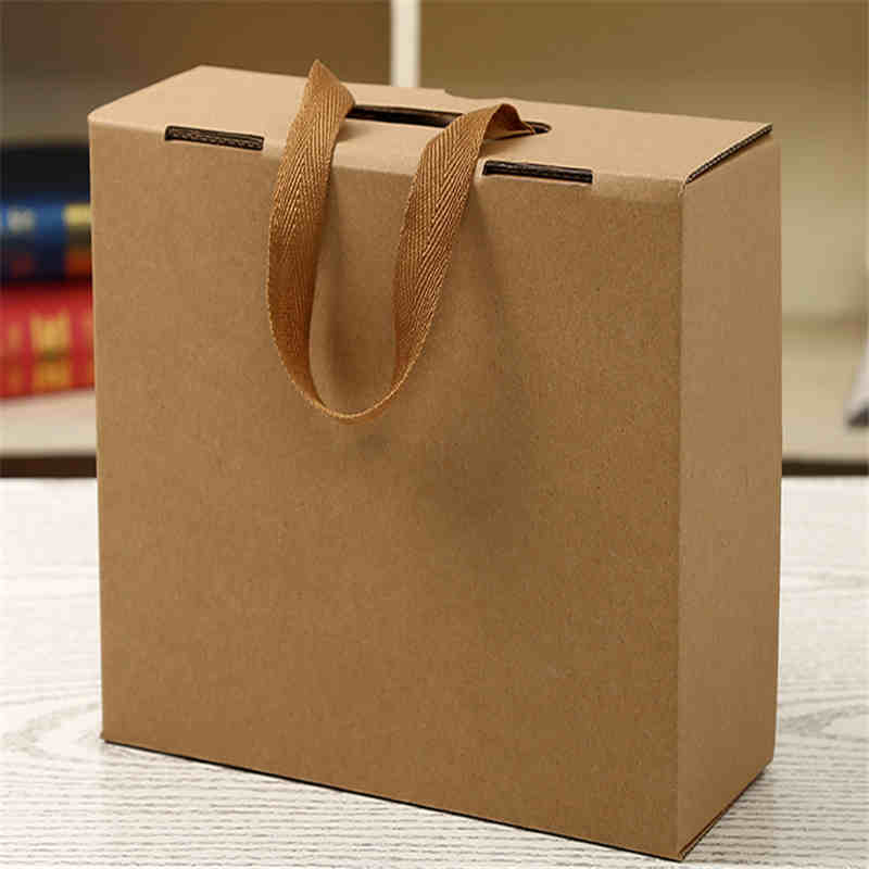 Voedsel verpakking papieren dozen met handvat