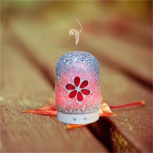 Chinese fabriek nieuwste mozaïek glas ultrasone elektrische etherische olie aroma diffuser