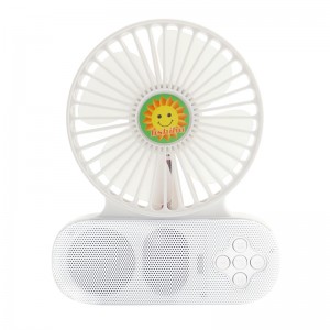 zomer koeling mini fan bluetooth speaker fan met usb / batterij