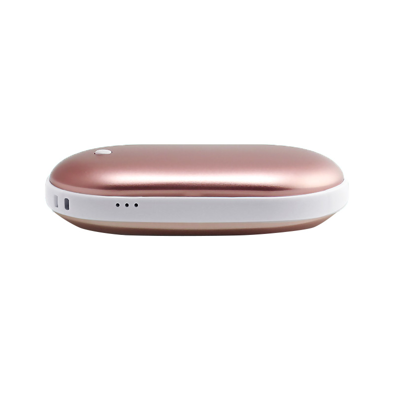 Draagbaar relatiegeschenk Powerbank Aluminium Dubbelzijdig Heat Pebble Handwarmer Powerbank voor de winter