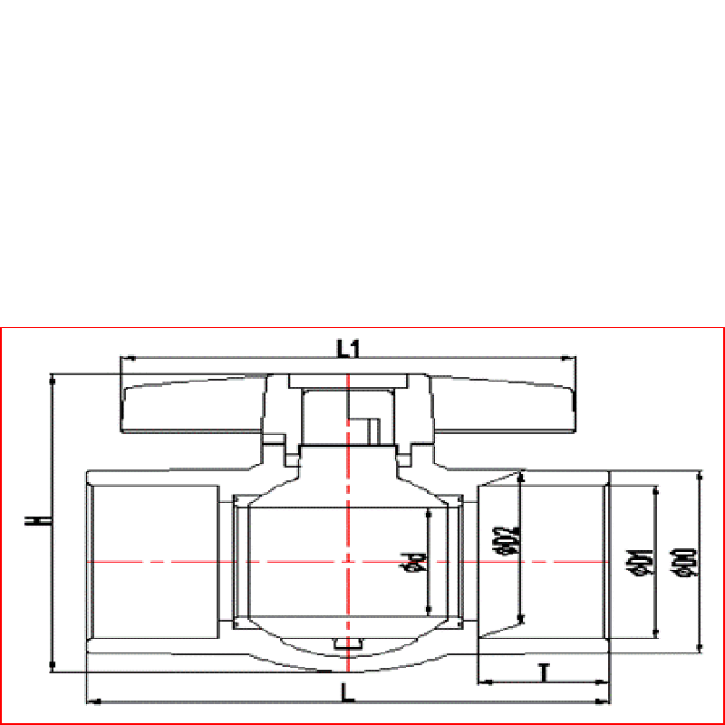 Upvc compacte kogelkraan