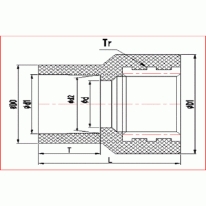 UPVC KOPER DRAAD REDUCER