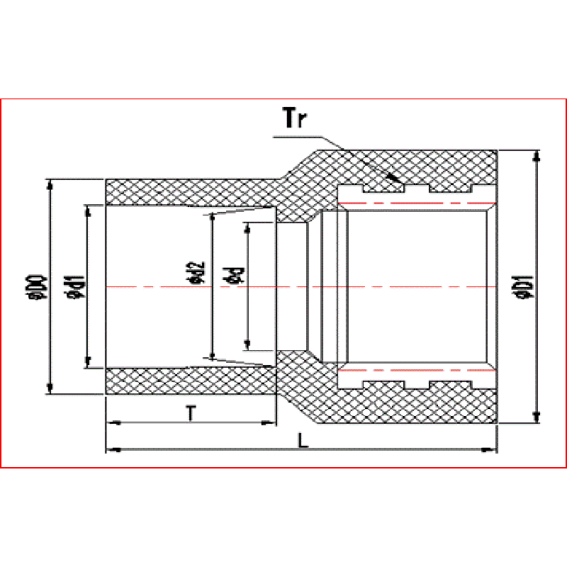UPVC KOPER DRAAD REDUCER