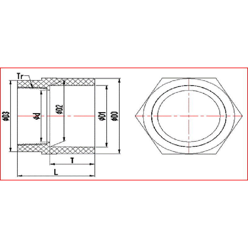 UPVC VROUWELIJKE ADAPTER