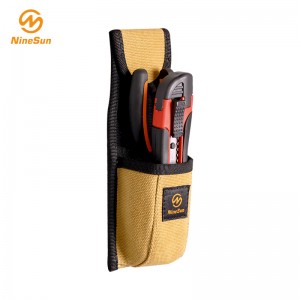 Kaki blauwe canves tang messen houder gereedschapstas voor kleine klussen