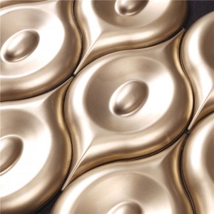 Betoverde gouden metalen 3D-patroon decoratieve tegels