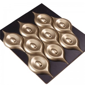 Betoverde gouden metalen 3D-patroon decoratieve tegels