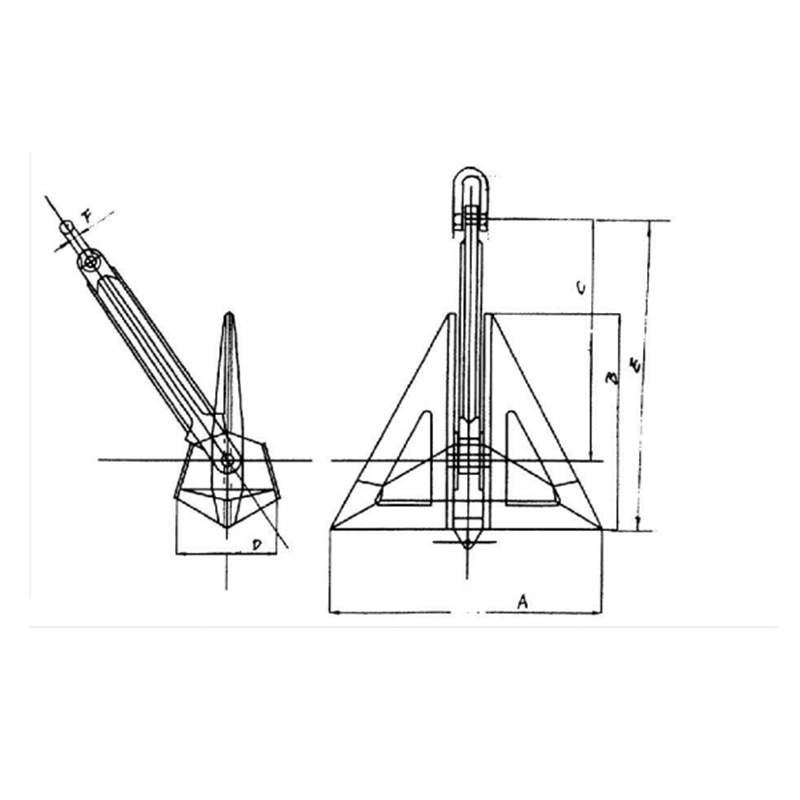 Delta Flipper Anchor Zwart