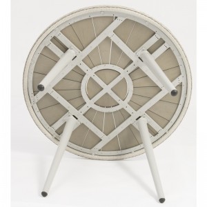 aluminium rotan tuinmeubilair set ronde tafel met 4 stoelen