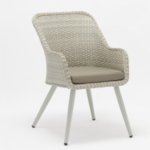 aluminium rotan tuinmeubilair set ronde tafel met 4 stoelen