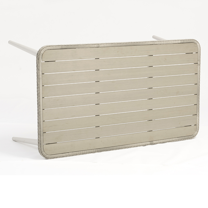 aluminium rotan tuinmeubilair set rechthoek tafel met 6 stoelen