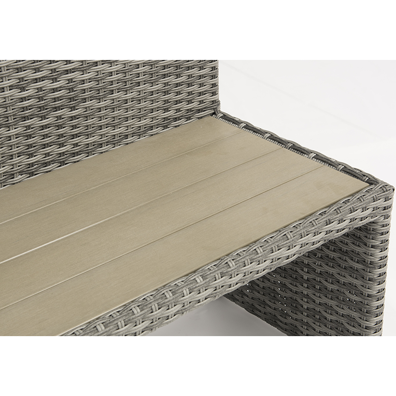 aluminium rotan vierkante tafel parkbank tuinmeubilair set met paraplu gat