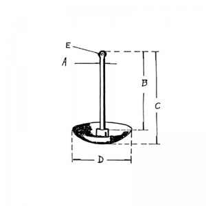 Groot Mooring Paddestoelanker Rood Geschilderd