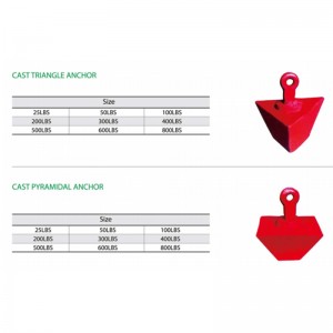 Cast Pyramid Anchor Painted