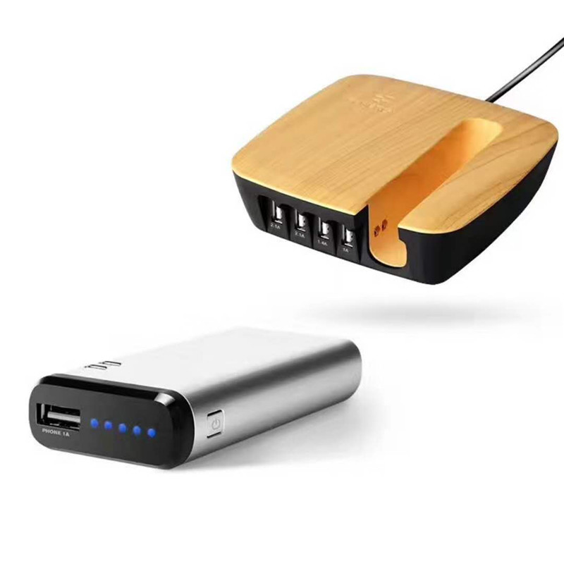 KPS-5401PB Oplaadstation met vier poorten u0026 4000 mAh Powerbank