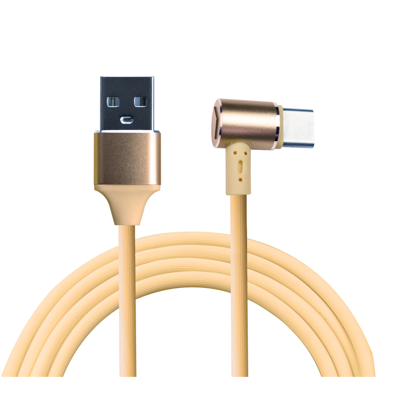 KPS-9221CB De oordop type 90 graden doek Gevlochten USB-kabel
