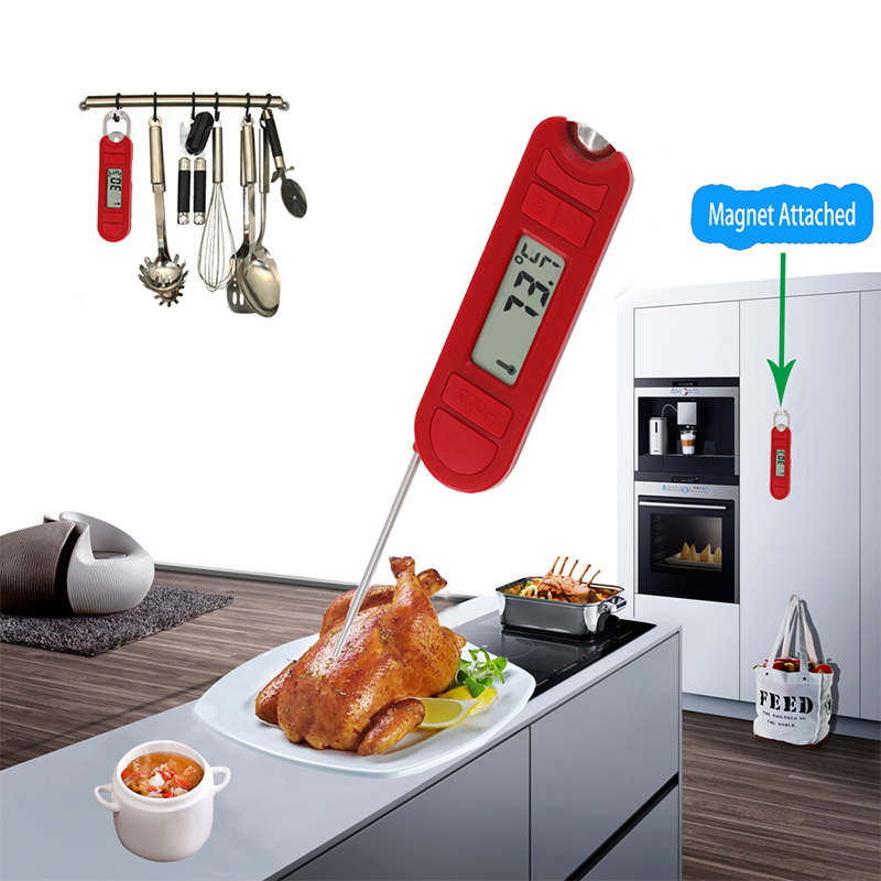2019 Keukengereedschap Red Digital Food Meat Thermometer Cooking BBQ Grill