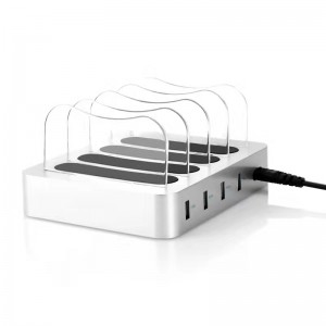 KPS-8402LC Vier USB-poorten Oplaadstation (US / EU / UK / AU AC-kabel)