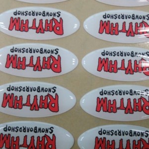 Op maat gemaakte 3M sterke zelfklevende 3D epoxy polyurethaan pu hars domed labels