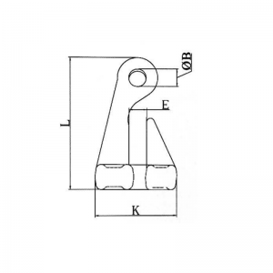 Gesmede lichtmetalen oogboehaak ZP