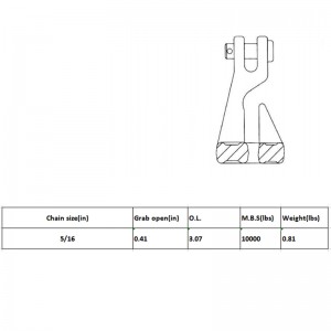 Gesmede legering Clevis grijphendel