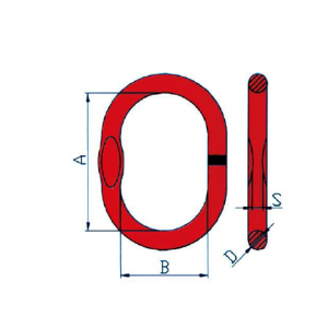 A-343 Gelaste masterlink met flat