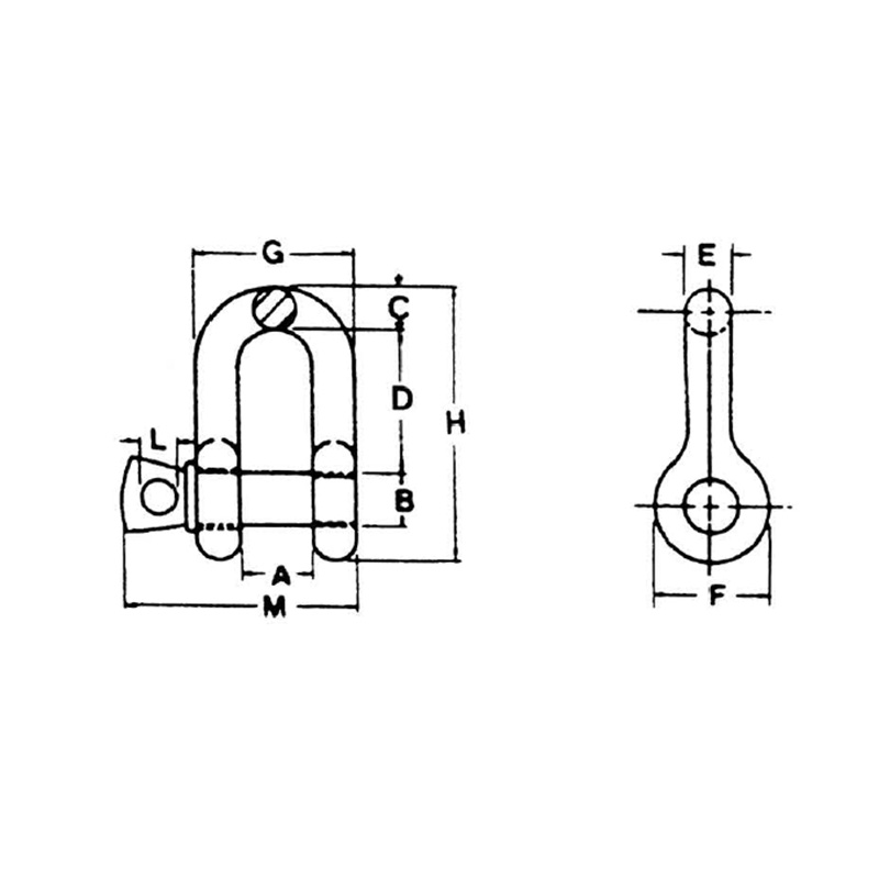 VS Type gesmede kettingpen met schroefpen