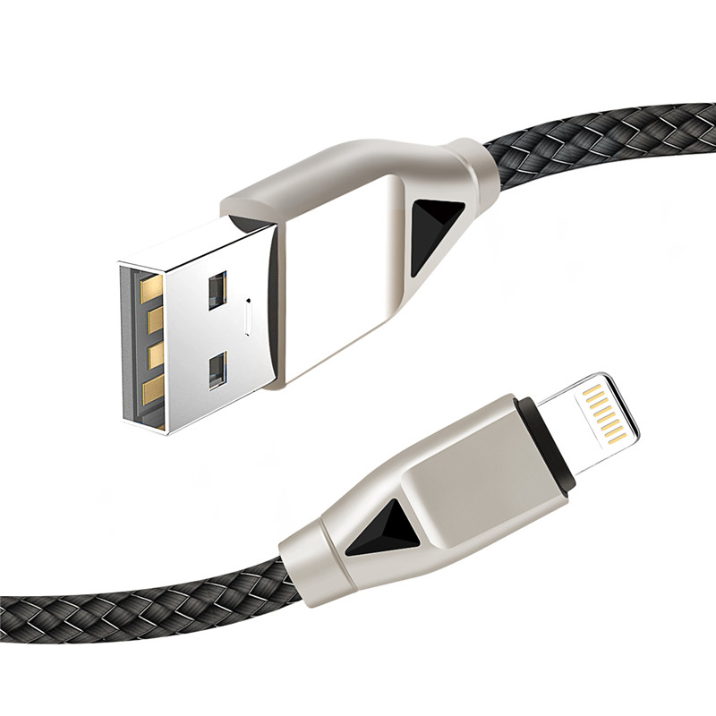 KPS-8449CB nylon USB-kabel-diamanten type-c / verlichting / micro