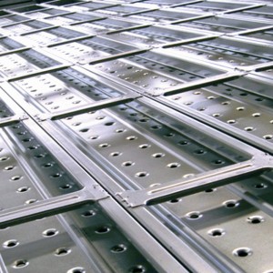 210 breedte gegalvaniseerde steiger metalen plank met gat van 10 mm