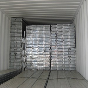 210 breedte gegalvaniseerde steiger stalen plank met 6 mm gat