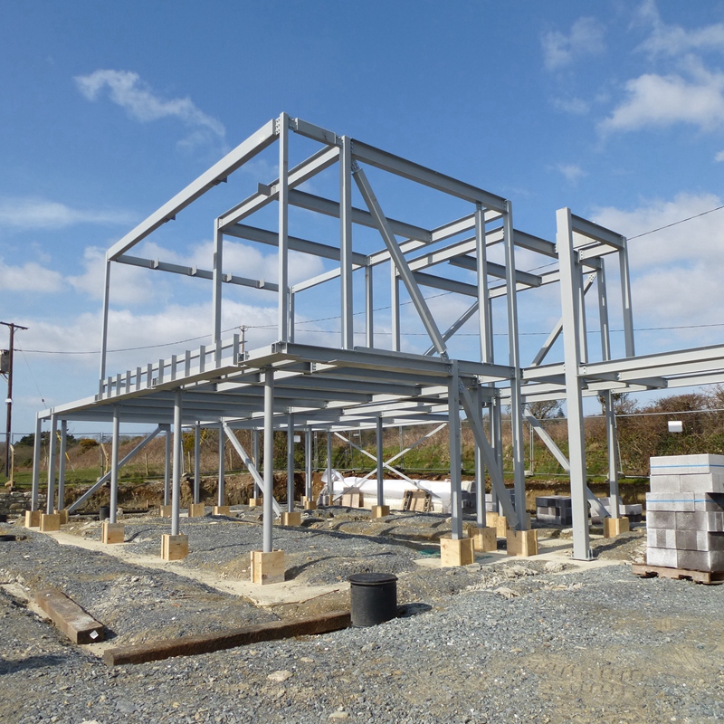 Metalen gebouw huis