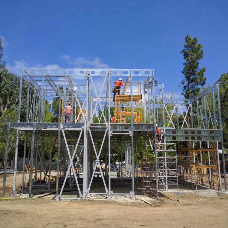 Metalen gebouw huis