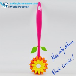 AKLBB001 Lange steel, bloemvormig bad, zachte reinigingsborstel