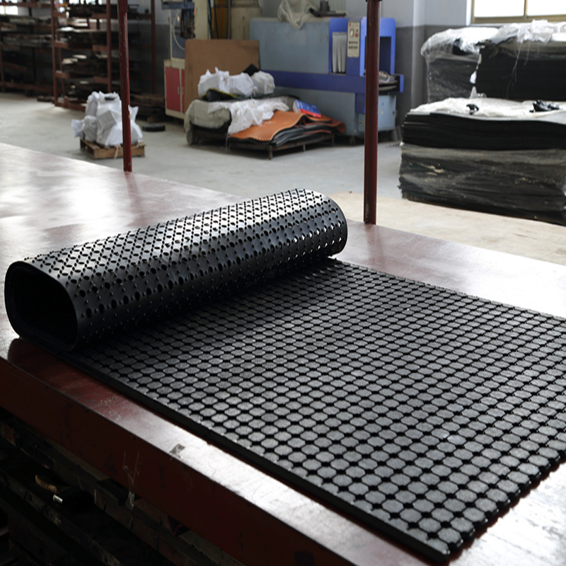 Zwarte kleur SBR Rubber mat rolss met afvoergaten voor Restaurant Kitechen