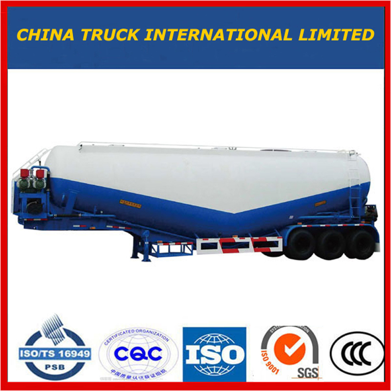 Tri-Axle 50 tons Bulk Cement Truck Poedertank Oplegger