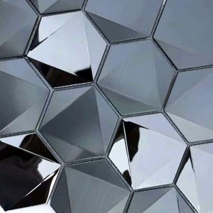 Zwart metaal tegels 304/316 roestvrij staal tegels mozaïek voor wanddecoratie