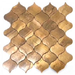 Metalen wandtegels Backsplash Lantern Tile Antiek Messing Koper Mozaïektegel
