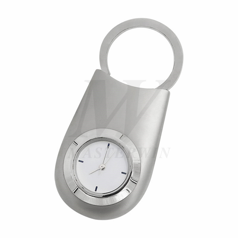 Metalen sleutelhouder met quartz klok_B6375