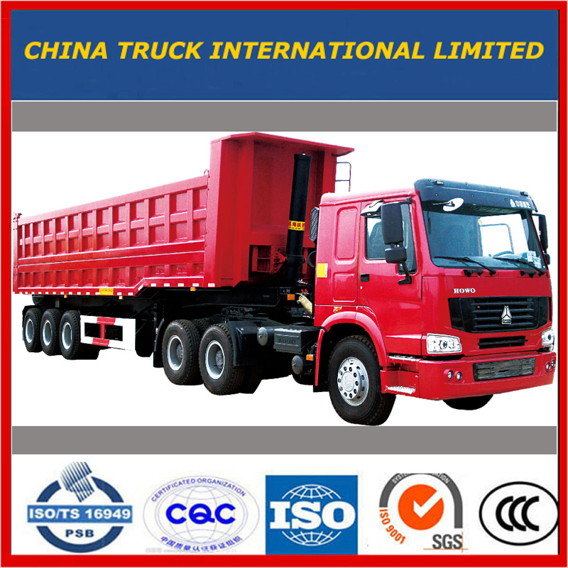 3 Axle CIMC Dump Trailer Vrachtwagen Trailer / Oplegger / Oplegger / Oplegger te koop