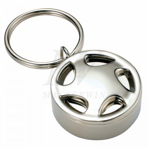 Metalen sleutelhouder met quartz klok_B62759