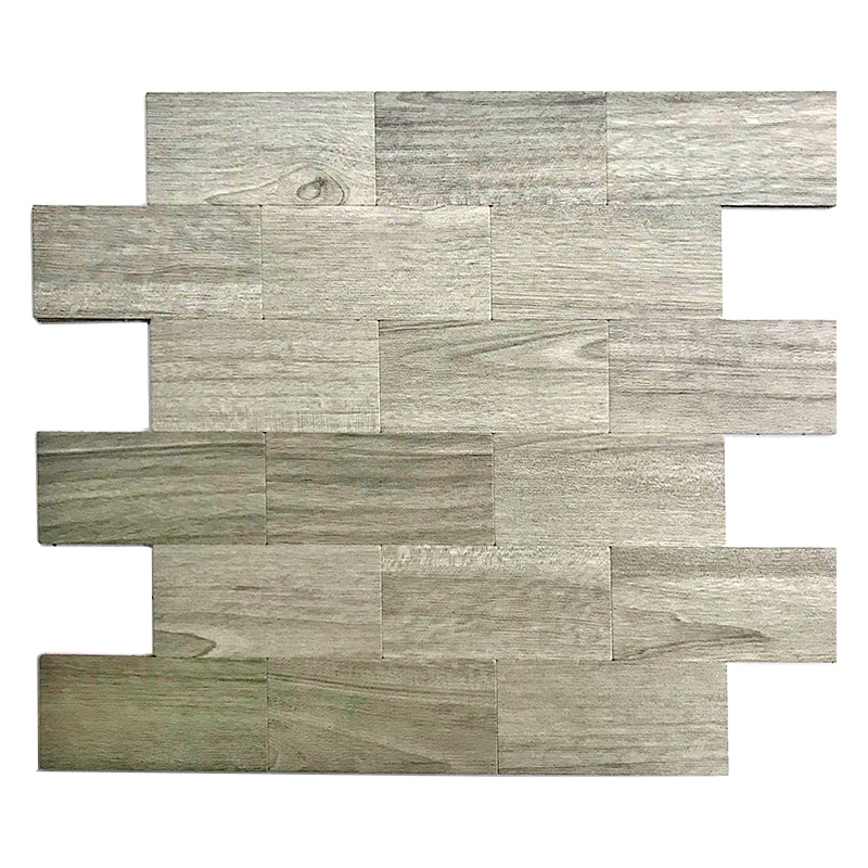 3D hout mode stijl Subway Mix aluminium Mosaico tegel Peel en Stick Backsplash tegels