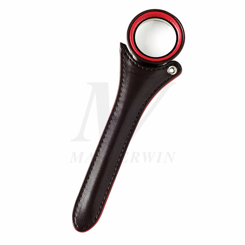 Metaal / PU briefopener met vergrootglas_B86493-02