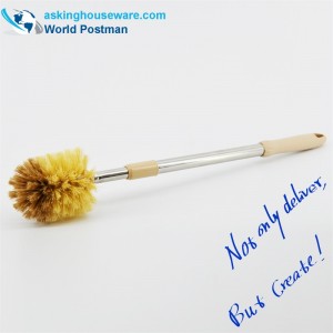 Akbrand toiletpotborstel Elastische roestvrijstalen buis