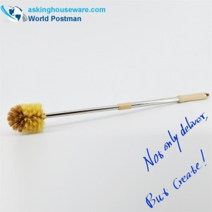 Akbrand toiletpotborstel Elastische roestvrijstalen buis