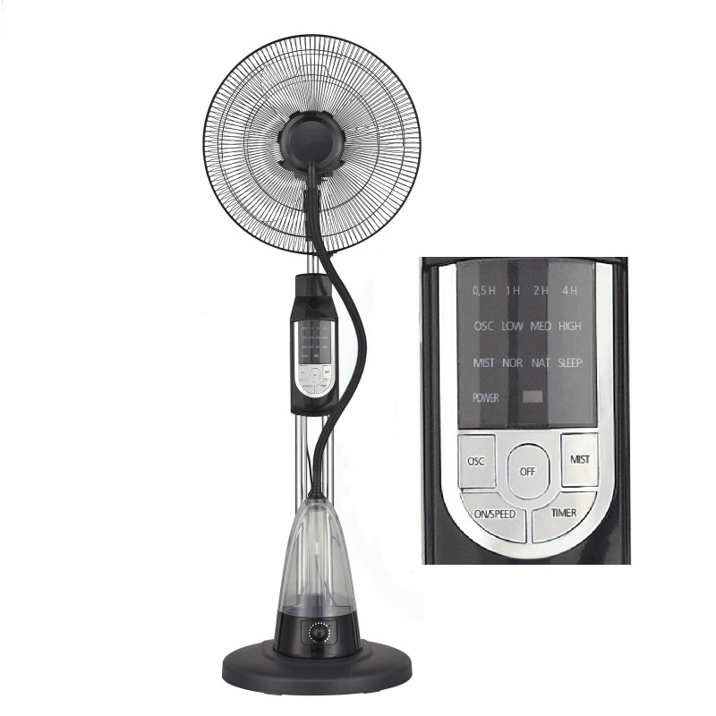 Nieuwste 16 inch water koude stand fan met externe contronal functie 3 Speed ​​Verstelbare Misting Fan