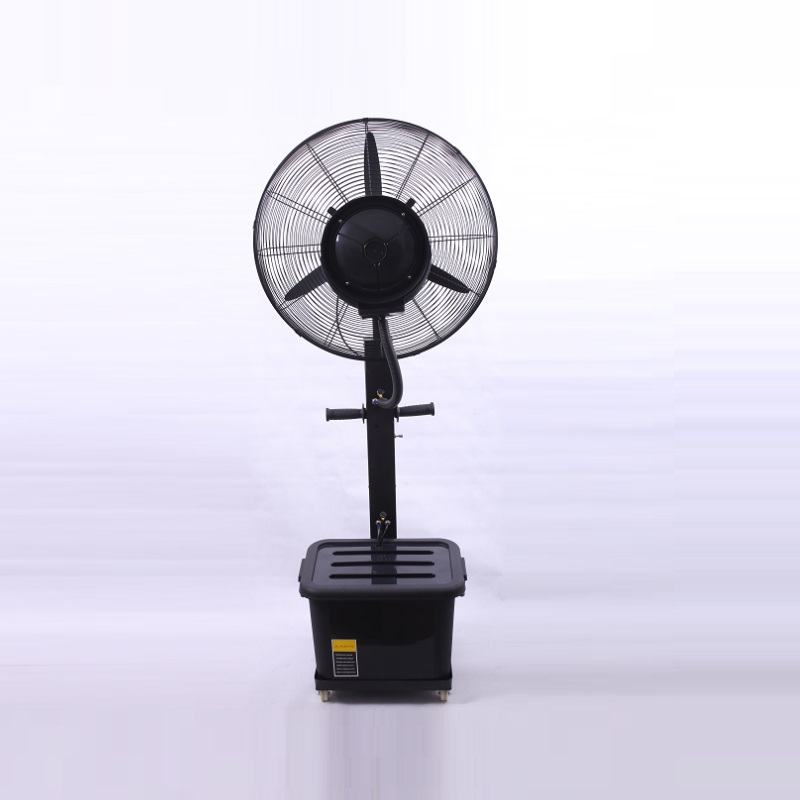 26 inch verstelbare nieuwe stijl oplaadbare fabriek mistventilator waterstandaard industriële mistventilator, water buitenmistventilator